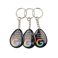 Porte-clés NFC miniature personnalisé 13,56 MHz RFID pour animaux de compagnie, carte en PVC imperméable en résine époxy