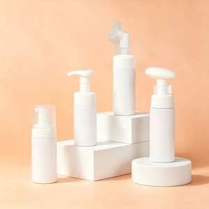 Wholesale Factory Direct Cosmetic Facial Foaming Cleanser Bottles Empty <strong>Facewash</strong> Bottle With Silicon <strong>Brush</strong> Foam Pump Bottles - Product Image 2