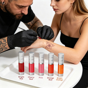 Pigment semi-permanent riche et saturé pour sourcils et lèvres, crème légère naturelle, application fluide, sans transfert, doux, à base de plantes, multicolore - Product Image 3