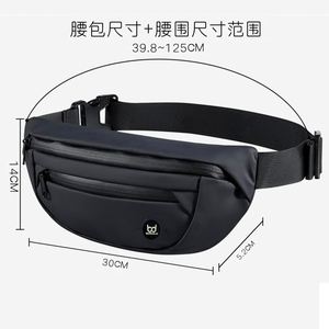 Multi Compartment 900D Membrane Waterproof Sports Organizer Waist Belt <b>Bag</b> Crossbody Fanny Pack - Product Image 2