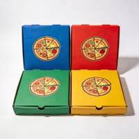 Boîtes à pizza mini rigides réutilisables avec logo imprimé personnalisé, carton noir de qualité alimentaire pour pizza, sushi, sucre, pain, emballage cadeau