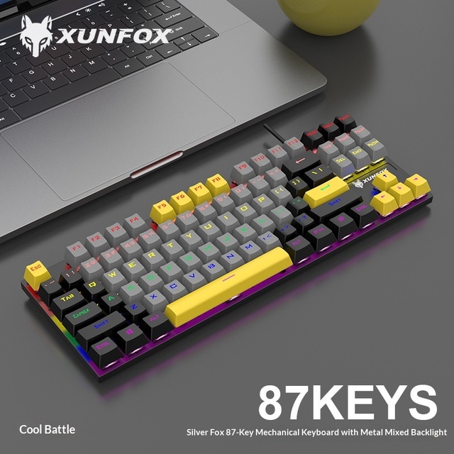 K80 Genuine Mechanical Keyboard with 87 Keys USB Type C Illuminated Blue Axis Hot-Swap Programmable for Esports Gaming
