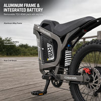 Vélo électrique tout-terrain COSWHEEL R19, 7 vitesses, pneus tout-terrain de 19 pouces, 250W, 72V, batterie amovible de 40Ah, suspension intégrale
