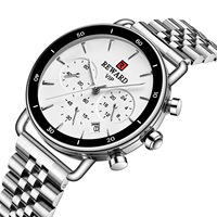 Beloning 81046 Groothandel Guangzhou Mannen Quartz Horloge Originele Mesh Strap Waterdicht Chronograaf Karakter Casual Polshorloge