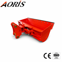 Mini-excavatrice AORIS OEM disponible avec benne hydraulique inclinable à double cylindre, capacité de 1,3 tonne