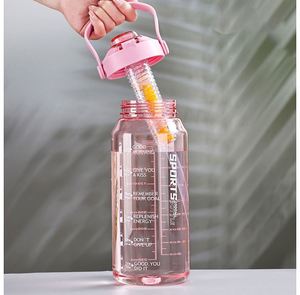 <b>Large</b>-capacity Plastic Water Bottle, Transparent and Heat-resistant Sports Water Cup 1000ml - Product Image 2