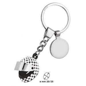 Porte-clés accessoire de casque avec motif à carreaux/pièces de monnaie pour motos - Product Image 3