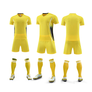 Ensemble d'uniformes de football d'été pour hommes adultes, respirant, séchage rapide, 100 % polyester, maillot d'entraînement pour équipe sportive - Product Image 1