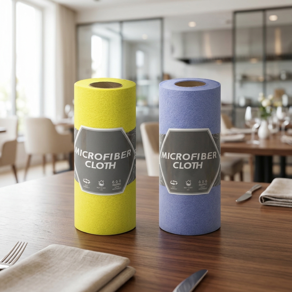 Wholesale Tear Away Cleaning Cloth Roll Non Woven Disposable Dish Rags For Kitchen Bathroom Home Mirror Quick-Dry Towel