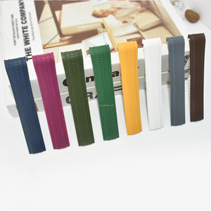 Bracelet de montre de remplacement en caoutchouc silicone confortable de luxe pour <span class=keywords><strong>Philippe</strong></span>, 21 mm-19 mm, incurvé, 5164/5167, blanc, rouge, noir, bracelet de <span class=keywords><strong>sport</strong></span> - Product Image 1