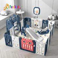 Hot selling custom indoor playyard luxury children cheap play yard kids portable foldable fence plastic baby safety playpen