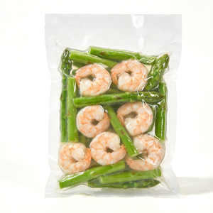 Sac d'emballage alimentaire sous vide transparent personnalisé avec logo imprimé, compressible et embossé, compatible micro-ondes - Product Image 3