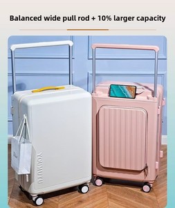 <span class=keywords><strong>Valigia</strong></span> Trolley di <span class=keywords><strong>Grande</strong></span> Capacità con Apertura Posteriore, Multifunzionale con Portabicchiere e Porta USB Tipo-C - Product Image 6