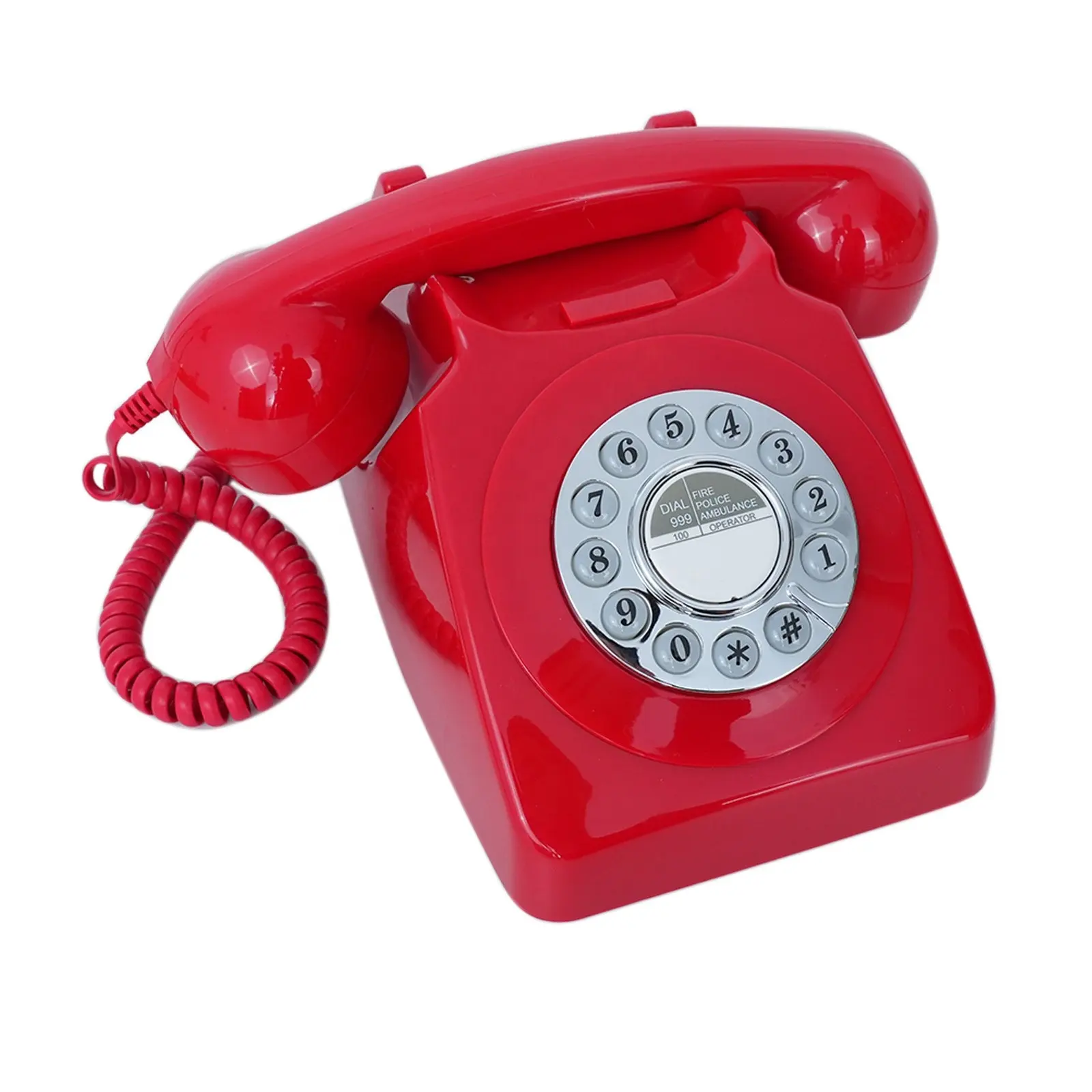 Libro degli ospiti compatto vintage rosso per telefono cablato per la decorazione di prodotti con audio guestbook telefoni