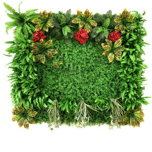 Paneles de Pared de Césped Artificial E-L121, Fondo de Plantas Verdes de Plástico para Decoración de Interiores y Exteriores del Hogar - Product Image 3