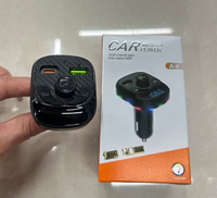 Lecteur MP3 portable pour voiture, chargeur de téléphone pour voiture, lecture de chansons avec lumière LED, chargeur portable universel pour voiture