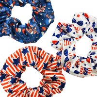 100pcs USA Drapeau Imprimé Cheveux Chouchous Patriotique Chouchous En Gros Élastique Cheveux Chignon Filles Ponytail Holder Chapeaux