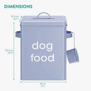 Récipient hermétique pour nourriture pour chiens, capacité de 15 lb et 50 tasses avec cuillère en métal, bac de rangement pour croquettes en métal pour chiens et chats - Product Image 2