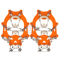 Crampons Antidérapants Portables et Légers pour Escalade, Randonnée, en Acier Inoxydable avec Semelle Intermédiaire en TPE, 19 Pointes, pour Tous Types de Glace