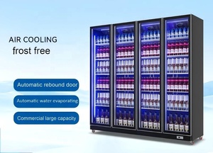 Congélateur vertical professionnel à double porte pour bars et magasins de proximité, avec moteur et maintien au frais pour la bière - Product Image 4