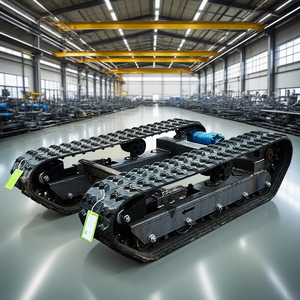 Kim Loại Tùy chỉnh cao su mini điện hẹp Rock <span class=keywords><strong>Robot</strong></span> trang trại Crawler Chassis - Product Image 1