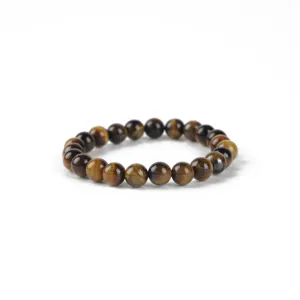2024 wholesale simple design 8mm natural stone bead bracelet tiger eye stone mens anxiety bracelet
