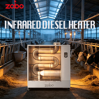 Chauffage silencieux au diesel, portable, pour garage, extérieur, serre industrielle, électrique, infrarouge lointain, au kérène, pour espaces et salles