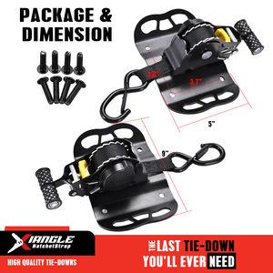 Lot de 2 sangles à cliquet rétractables automatiques de 25 mm (1 pouce) pour la benne de <span class=keywords><strong>camion</strong></span> Ford 150 avec support montable - Product Image 4