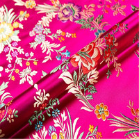 Vente en gros, magnifique tissu brocart Jacquard 75cm, pompon fleuri chinois pour hommes, vêtements pour femmes, pantalon en tissu, costume Tang
