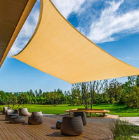 Voile d'ombrage beige pour piscine, patio et terrasse, auvent pare-soleil pour pelouse de jardin avec sièges de salon extérieurs