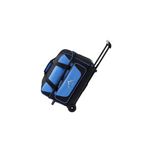 2 Ball Bowling Bags with Wheels and <b>Shoes</b> Compartment Roller with Multipocket 2 Ball Bowling Bag with Wheels Sport Fashion Nylon - Product Image 1