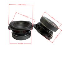 JL JL-528 Haut-parleur 3.5 pouces 93mm 30W 4Ohm, basses profondes, aimant de 80mm, bobine vocale de 25mm, contour en PU, pour machine de jeu sonore Iron Parking Stake