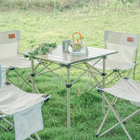 Table de camping pliable extensible, grande table pliante en aluminium pour l'extérieur, convient à 4 à 6 personnes