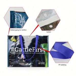 Promotional Reusable Carrier Bag with Custom Full Color <b>Printing</b> for Advertising Custom Woven Bag - Product Image 2