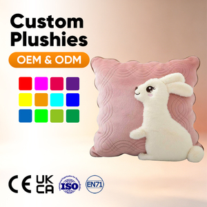 Coussin en peluche vert pastel personnalisé OEM, ensemble ours en peluche avec coussin de siège, rembourrage en coton PP, unisexe, pour cadeaux d'anniversaire et de Noël - Product Image 6