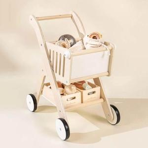 Moderno Montessori attività naturale in legno deambulatore carrello della spesa per bambini giocattolo in legno altri mobili per bambini prodotto - Product Image 2