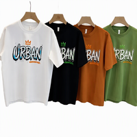 T-shirt vierge personnalisé 100 % coton tricoté 280g, qualité supérieure, coupe oversize, impression numérique
