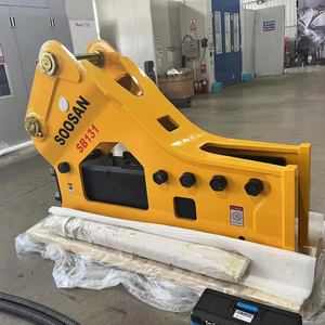 SOOSAN SB131 brise-roche hydraulique de Type latéral pelles amovibles avec tuyaux ciseaux boîte à outils cylindre d'azote garantie d'un an - Product Image 1