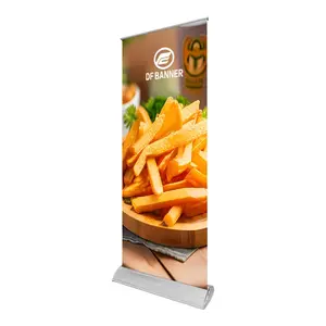 85x200cm gözyaşı damlası geri çekilebilir alüminyum çerçeve özel promosyon Roll up ekran standı taşınabilir reklam ekranı