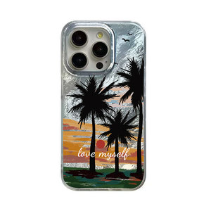 Nova Capa de Celular com Padrões Glaciais de Palmeiras de Coco ao Anoitecer para <span class=keywords><strong>iPhone</strong></span> 16 Plus 17 Air Pro Max, Capa Protetora Antichoque - Product Image 6