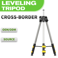Trépied de niveau laser rétractable en acier inoxydable de haute qualité, 0,45 mètre, 1,2 mètre, 1,6 mètre, OEM, ODM, OBM