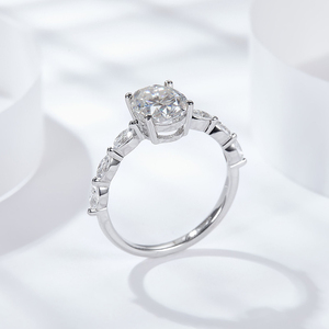 แหวนเพชรโมอิสซาไนต์ Starsgem แหวนหมั้นเงินแท้ S925 แหวนโมอิสซาไนต์ - Product Image 3