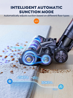 Aspirateur sans fil 45KPA 650W avec 2 batteries, 110 min d'autonomie, moteur sans balais, aspiration automatique, portatif, pour poils d'animaux, tapis et sols (usage sec)