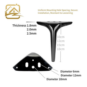 Fabricante personalizado de patas de metal doradas de lujo de 10cm/12cm/15cm con forma de T para sofá, patas de hierro para muebles, económicas para sofá cama y armario. - Product Image 3
