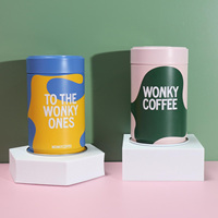 Boîte en métal cylindrique personnalisée avec logo CMYK, qualité alimentaire, pour emballage de thé, café, capsules, suppléments, poudre