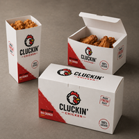 Boîte en papier jetable personnalisée avec logo pour emballage alimentaire de hamburgers, poulet frit et frites – Fabricant de contenants pour services rapides