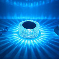 Nid d'oiseau cristal RGB romantique créatif USB lampe tactile gradation Table décorer lampe sans fil atmosphère lumière pour chambre