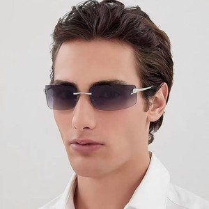 Nouvelles Lunettes de Soleil Ovales Sans Monture en PC UV400 avec Tête de Léopard en Cuivre, Tendance Transfrontalière, Luxe Léger <span class=keywords><strong>Orient</strong></span>é Vers l'Avenir, Unisexe - Product Image 6