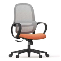Chaise de bureau exécutive moderne, design ergonomique, hauteur réglable, dossier haut en maille, chaise d'ordinateur en plastique