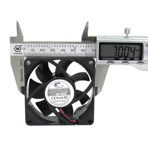 China Factory 2.7 Inch 70mm 5 12v 24 Volt Powerful Case Brushless Axial DC 70x70x25mm Cooling Fan